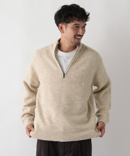 FOUND GOOD（ファウンドグッド）の「フワフワハーフジップニット/31105023（トップス・ブラック(09)/グレー(18)/ベージュ(52)・S/M/L/XL）」の14枚目の写真