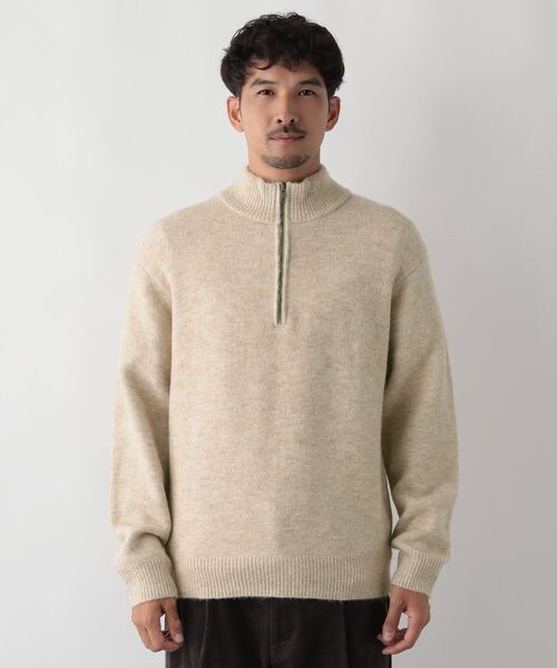 FOUND GOOD（ファウンドグッド）の「フワフワハーフジップニット/31105023（トップス・ブラック(09)/グレー(18)/ベージュ(52)・S/M/L/XL）」の15枚目の写真