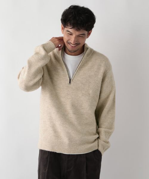 FOUND GOOD（ファウンドグッド）の「フワフワハーフジップニット/31105023（トップス・ブラック(09)/グレー(18)/ベージュ(52)・S/M/L/XL）」の13枚目の写真