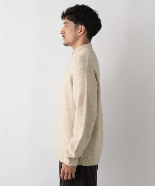 FOUND GOOD（ファウンドグッド）の「フワフワハーフジップニット/31105023（トップス・ブラック(09)/グレー(18)/ベージュ(52)・S/M/L/XL）」の16枚目の写真