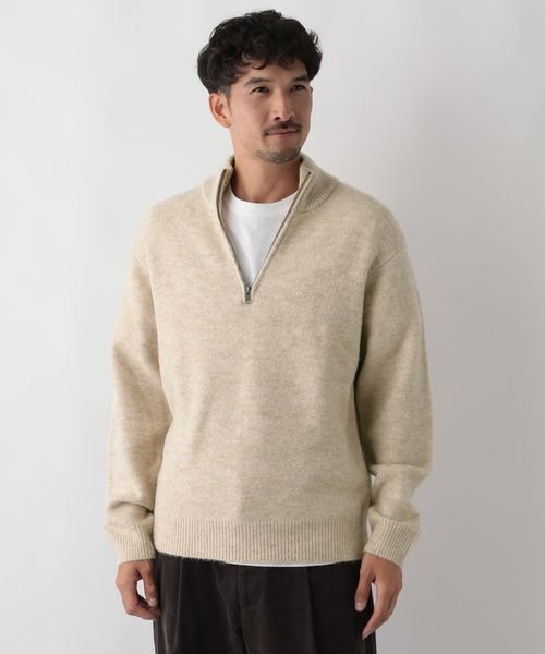 FOUND GOOD（ファウンドグッド）の「フワフワハーフジップニット/31105023（トップス・ブラック(09)/グレー(18)/ベージュ(52)・S/M/L/XL）」の2枚目の写真