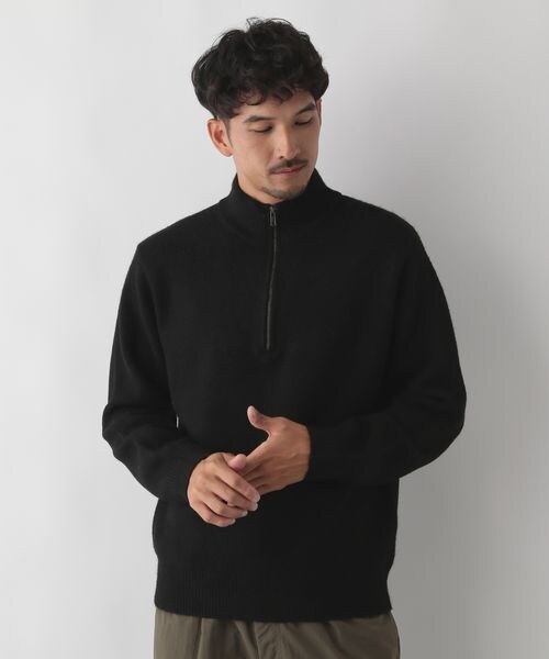 FOUND GOOD（ファウンドグッド）の「フワフワハーフジップニット/31105023（トップス・ブラック(09)/グレー(18)/ベージュ(52)・S/M/L/XL）」の7枚目の写真