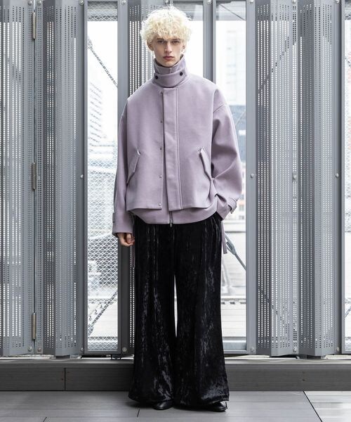 HARE(ハレ)の「クラッシュベロアボリュームパンツ(パンツ・【セットアップ対応】ブラック09/【セットアップ対応】ブラウン50・S/M)」の4枚目の写真