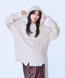 JEANASIS（ジーナシス）の「3.5Gキーネックニットフーディー（その他）」