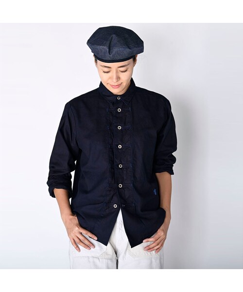 45R（フォーティファイブアール）の「オックスフォードの908 8ノットシャツ（インディゴ）（その他・レディース・74-インディゴ・00-XS）」の3枚目の写真