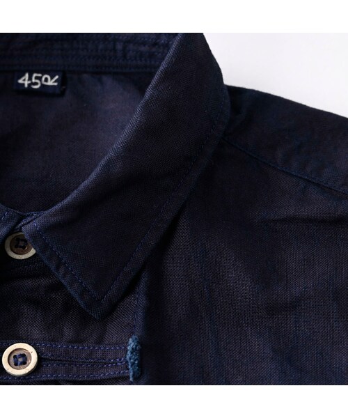 45R（フォーティファイブアール）の「オックスフォードの908 8ノットシャツ（インディゴ）（その他・レディース・74-インディゴ・00-XS）」の9枚目の写真
