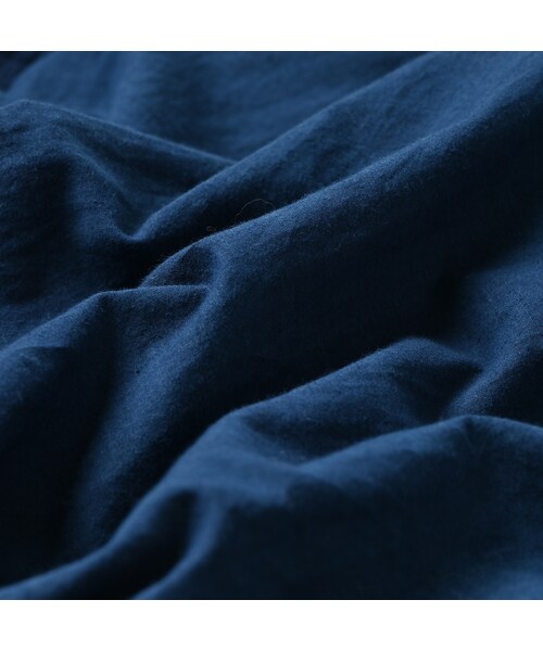 45R（フォーティファイブアール）の「インドカディレース×タックのスモックブラウス（藍）（その他・レディース・72-藍 重/73-藍・00-フリー）」の20枚目の写真