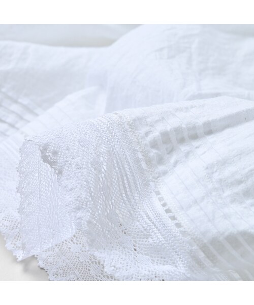 45R（フォーティファイブアール）の「インドカディレース×タックのスモックブラウス（その他・レディース・02-シロ・00-フリー）」の17枚目の写真