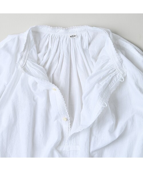 45R（フォーティファイブアール）の「インドカディレース×タックのスモックブラウス（その他・レディース・02-シロ・00-フリー）」の15枚目の写真