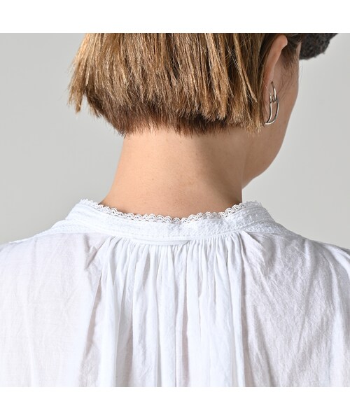 45R（フォーティファイブアール）の「インドカディレース×タックのスモックブラウス（その他・レディース・02-シロ・00-フリー）」の11枚目の写真