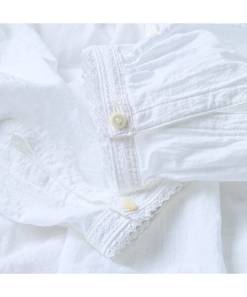 45R（フォーティファイブアール）の「インドカディレース×タックのスモックブラウス（その他・レディース・02-シロ・00-フリー）」の16枚目の写真