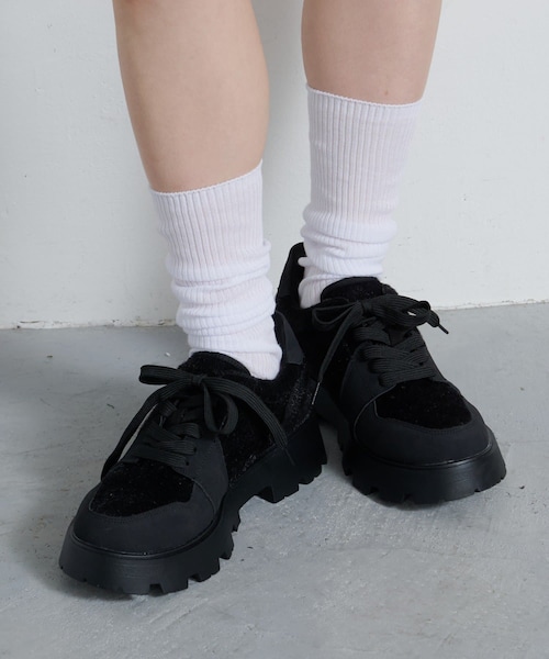 Kastane（カスタネ）の「【WEB先行】ハラコスニーカー（スニーカー・レディース・キャメル/ブラック・37/36/38）」の2枚目の写真