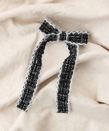 3coins | シャギーツイードリボンクリップ／KIDS(バレッタ/ヘアクリップ)