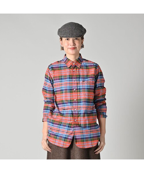 45R（フォーティファイブアール）の「504オックスの908ローファーボタンダウンシャツ（その他・レディース・36-オレンジタータン/76-ネイビータータン・01-XS/02-S/03-M/04-L/05-XL）」の6枚目の写真