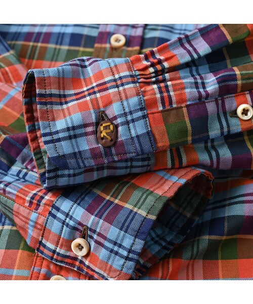 45R（フォーティファイブアール）の「504オックスの908ローファーボタンダウンシャツ（その他・レディース・36-オレンジタータン/76-ネイビータータン・01-XS/02-S/03-M/04-L/05-XL）」の20枚目の写真