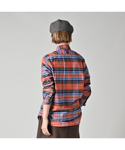 45R（フォーティファイブアール）の「504オックスの908ローファーボタンダウンシャツ（その他・レディース・36-オレンジタータン/76-ネイビータータン・01-XS/02-S/03-M/04-L/05-XL）」の8枚目の写真