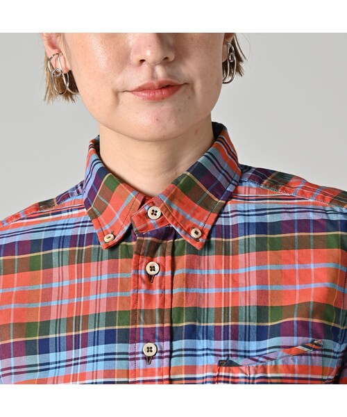 45R（フォーティファイブアール）の「504オックスの908ローファーボタンダウンシャツ（その他・レディース・36-オレンジタータン/76-ネイビータータン・01-XS/02-S/03-M/04-L/05-XL）」の12枚目の写真