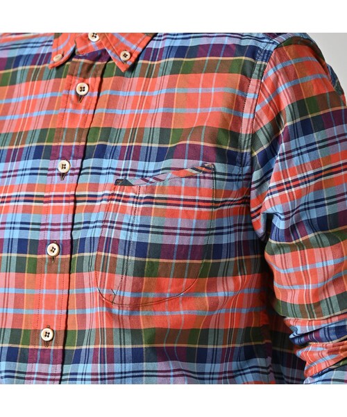 45R（フォーティファイブアール）の「504オックスの908ローファーボタンダウンシャツ（その他・レディース・36-オレンジタータン/76-ネイビータータン・01-XS/02-S/03-M/04-L/05-XL）」の13枚目の写真