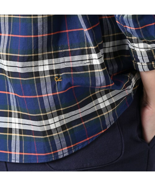 45R（フォーティファイブアール）の「504オックスのタックボタンダウンオーシャンブラウス（その他・レディース・36-オレンジタータン/76-ネイビータータン・02-M/03-L/04-XL）」の11枚目の写真