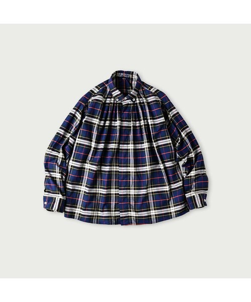 45R（フォーティファイブアール）の「504オックスのタックボタンダウンオーシャンブラウス（その他・レディース・36-オレンジタータン/76-ネイビータータン・02-M/03-L/04-XL）」の2枚目の写真