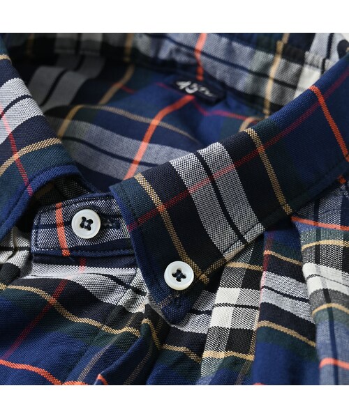 45R（フォーティファイブアール）の「504オックスのタックボタンダウンオーシャンブラウス（その他・レディース・36-オレンジタータン/76-ネイビータータン・02-M/03-L/04-XL）」の12枚目の写真