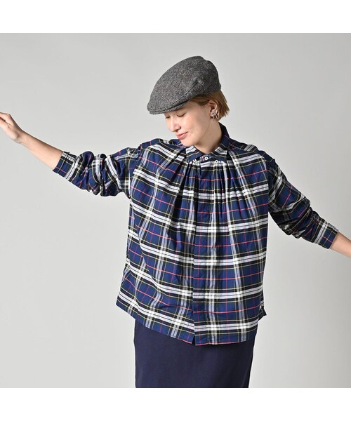 45R（フォーティファイブアール）の「504オックスのタックボタンダウンオーシャンブラウス（その他・レディース・36-オレンジタータン/76-ネイビータータン・02-M/03-L/04-XL）」の6枚目の写真