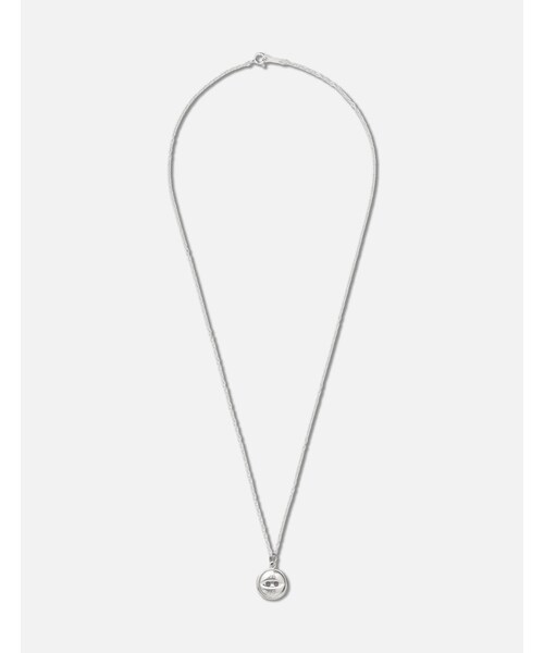 Silver Button Necklace