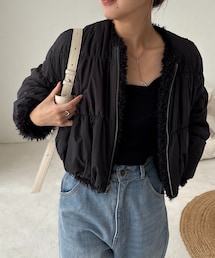 CAPRICIEUX LE'MAGE（カプリシューレマージュ）の「【リバーシブル】ボアリバショートジャケット（ジャケット/アウター・レディース）」