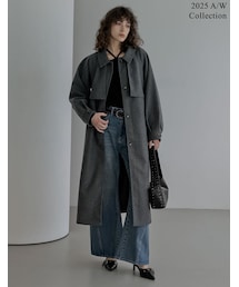 Re:EDIT（リエディ）の「ウールタッチベルト付きステンカラーコート - ジャケット/アウター通販 | 人気レディースファッション - Re:EDIT（リエディ）（ジャケット/アウター・レディース）」