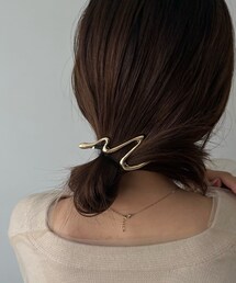 CAPRICIEUX LE'MAGE | 【WEB限定】〈GOLDY/ゴールディ〉カーブラインスリムバレッタ2(バレッタ/ヘアクリップ)