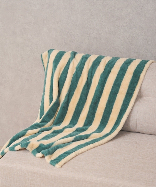 3coins（3coins）の「ストライプブランケット：70×100cm（ブランケット