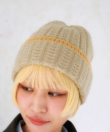 salut! | カラーラインニット帽子(ニットキャップ/ビーニー)