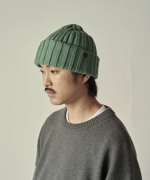 Lui's（ルイス）の「【CPH】cuff knit cap/corpilon（ニットキャップ/ビーニー・メンズ・ブラック/グリーン・F）」の2枚目の写真