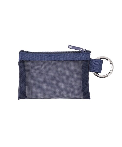salut!(サリュ!)の「カラビナ付きメッシュポーチ(ポーチ・ブラウン/ネイビー・FREE)」の2枚目の写真