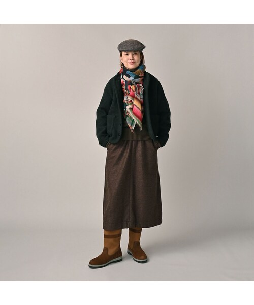 今季 45r 縮絨ニット チロリアンカーディガン（新品） 45RFKD宇都宮 908縮絨ニットのチロリアンカーディガン USモーの908