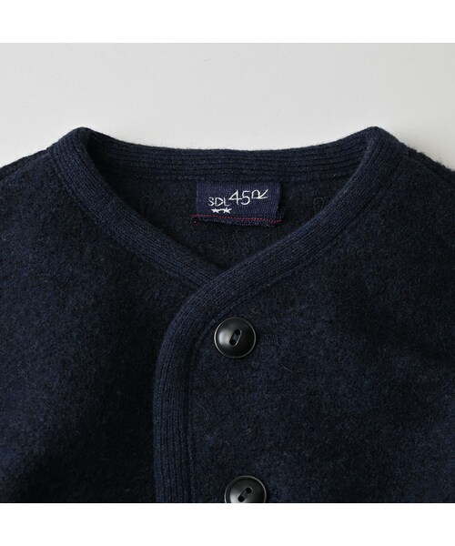 縮絨ニットの908チロリアンカーディガン 45R縮絨ニットの908チロリアン