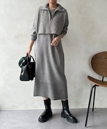DouDou | 【WEB限定】ニットアンサンブルワンピース(その他)