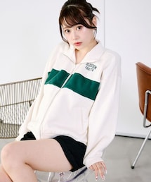 pairmanon（ペアマノン）の「配色ライン裏起毛ZIPジャケット（その他）」