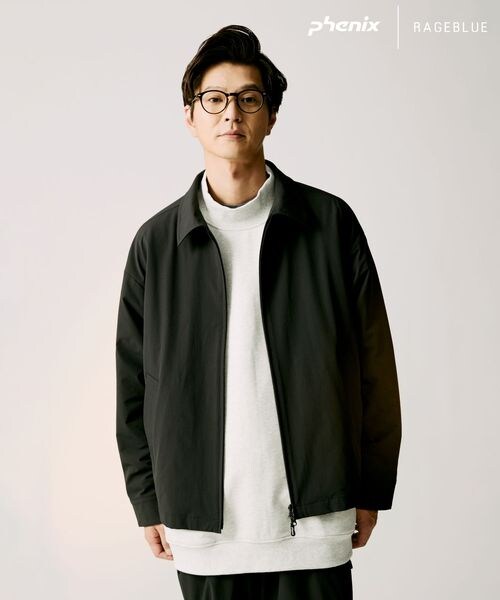 phenix outdoor RAGEBLUE 別注 ジップブルゾン ブラック RAGEBLUE（レイジブルー）の「別注/セットアップジップブルゾン