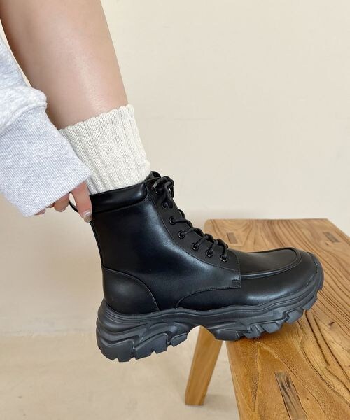 ORiental TRaffic(オリエンタルトラフィック)の「スニーカーソール編み上げブーツ/51405(その他・レディース・ブラック20/ブラウン30/グレー46・S(22.0-22.5)/M(23.0-23.5)/L(24.0-24.5)/LL(25.0-25.5))」の8枚目の写真