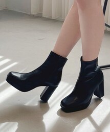 ORiental TRaffic（オリエンタルトラフィック）の「プラットフォームヒールショートブーツ/51410（その他）」