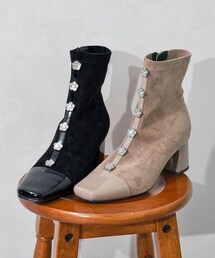 ORiental TRaffic（オリエンタルトラフィック）の「フラワービジューヒールブーツ/51408（その他）」