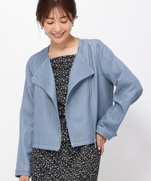 ORiental TRaffic（オリエンタルトラフィック）の「シャンブレーデニムライダースジャケット/MM418502（ジャケット/アウター）」