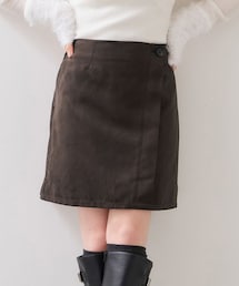 VIS（ビス）の「釦ポイントスエードライクミニスカート（スカート）」