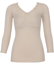 WACOAL（ワコール）の「綿の贅沢オーガニック カップ付きあったかインナー 8分袖/ET4833（その他）」