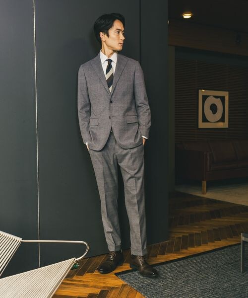 GLOBAL WORK（グローバルワーク）の「ストレッチ起毛TRジャケット/Salon de GW/581172（ジャケット/アウター・メンズ・グレンチェック16/モカ51/オリーブ78・S/M/L/XL）」の5枚目の写真