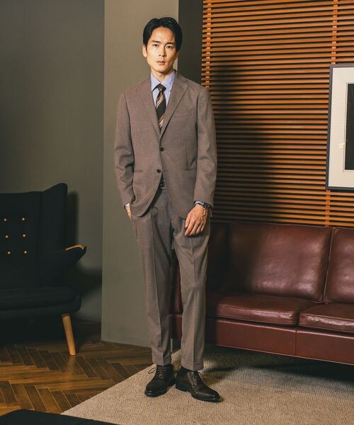 GLOBAL WORK（グローバルワーク）の「ストレッチ起毛TRジャケット/Salon de GW/581172（ジャケット/アウター・メンズ・グレンチェック16/モカ51/オリーブ78・S/M/L/XL）」の14枚目の写真