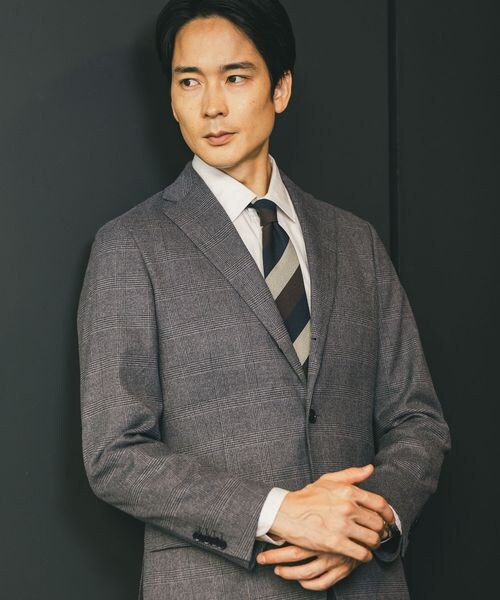 GLOBAL WORK（グローバルワーク）の「ストレッチ起毛TRジャケット/Salon de GW/581172（ジャケット/アウター・メンズ・グレンチェック16/モカ51/オリーブ78・S/M/L/XL）」の10枚目の写真