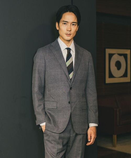 GLOBAL WORK（グローバルワーク）の「ストレッチ起毛TRジャケット/Salon de GW/581172（ジャケット/アウター・メンズ・グレンチェック16/モカ51/オリーブ78・S/M/L/XL）」の8枚目の写真