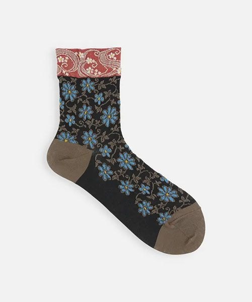 靴下屋(クツシタヤ)の「JAPANオリエンタルフロートショートソックス/011133012(その他・シロ01/ヌレバイロ12/クチバイロ25/ウスベニイロ31/マツバイロ77/アオフジイロ81・F)」の3枚目の写真